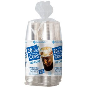 Member's Mark Clear Plastic Cups, 20 oz. (120 ct.)
